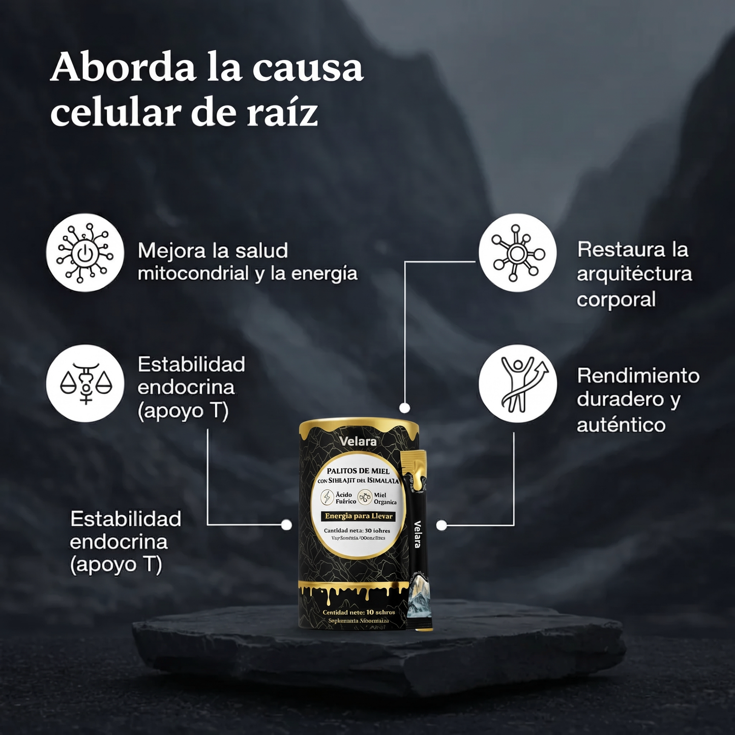 Barritas de Miel Dorada Shilajit del Himalaya Puro